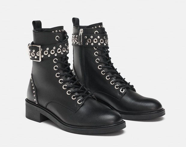 Botas militares de piel en Zara: el calzado del otoño