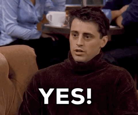 Personaje de Friends feliz de poder tener inspiración en el correo que va a escribirse a sí mismo.- Blog Hola Telcel