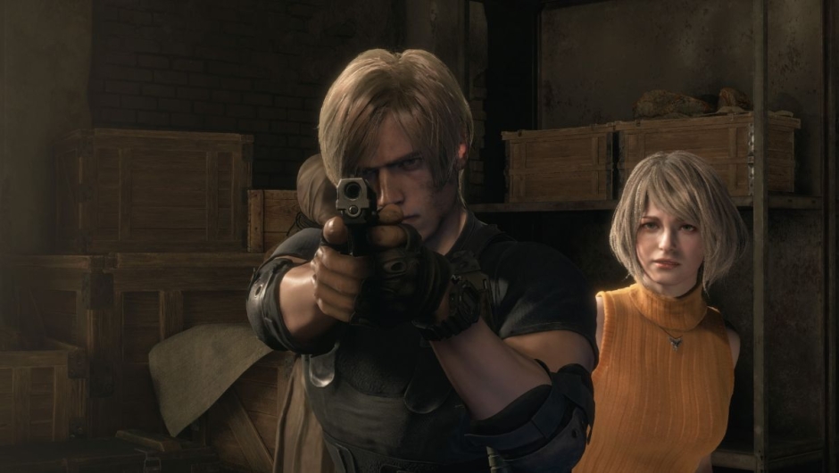 Leon S. Kennedy y Ashley Graham en el remake de "Resident Evil 4"