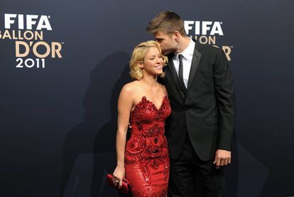 Shakira y Piqué, en la gala del Balón de Oro celebrada en Zúrich en 2012.