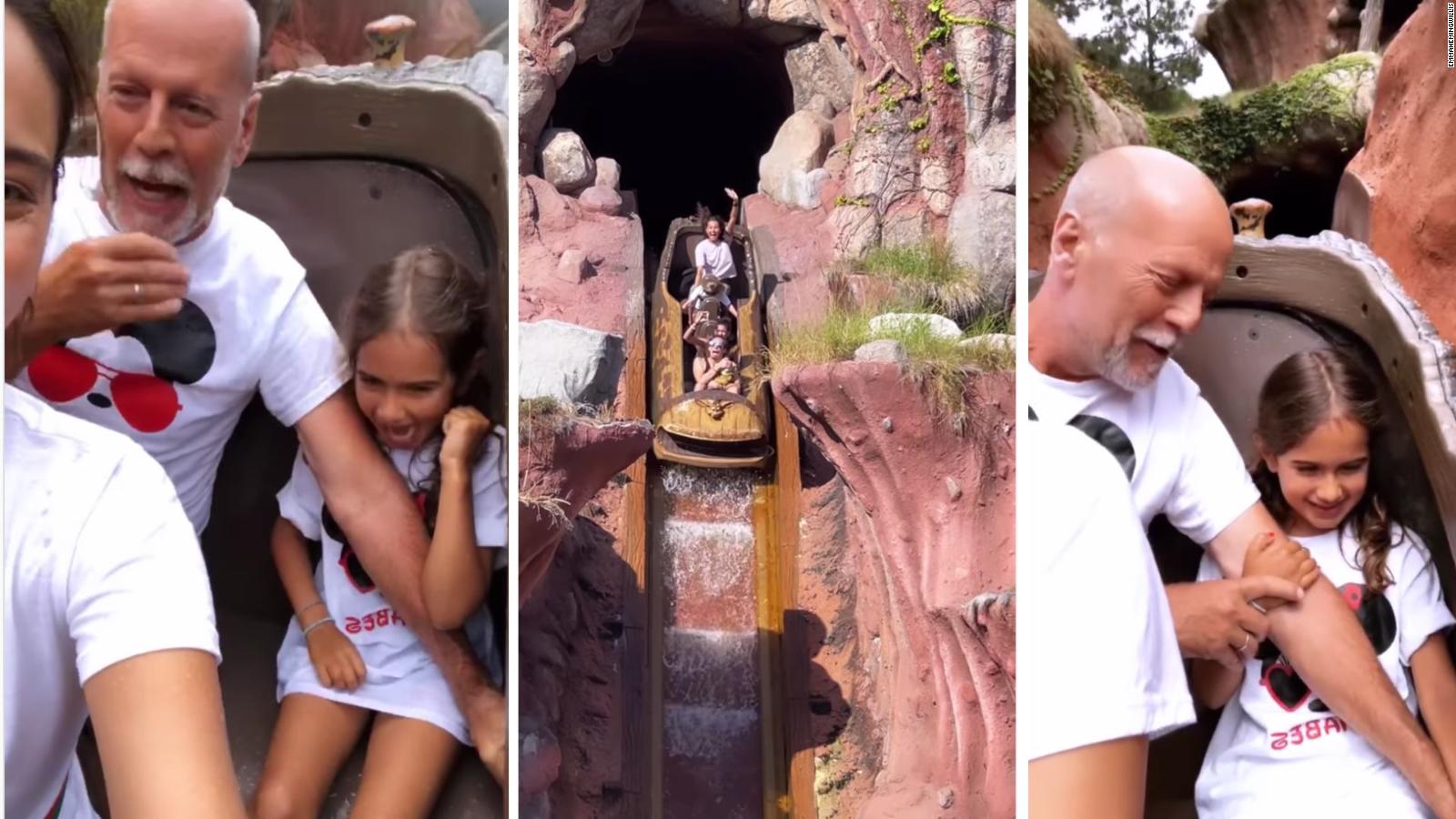 Esposa de Bruce Willis comparte video del actor junto a su familia en Disney