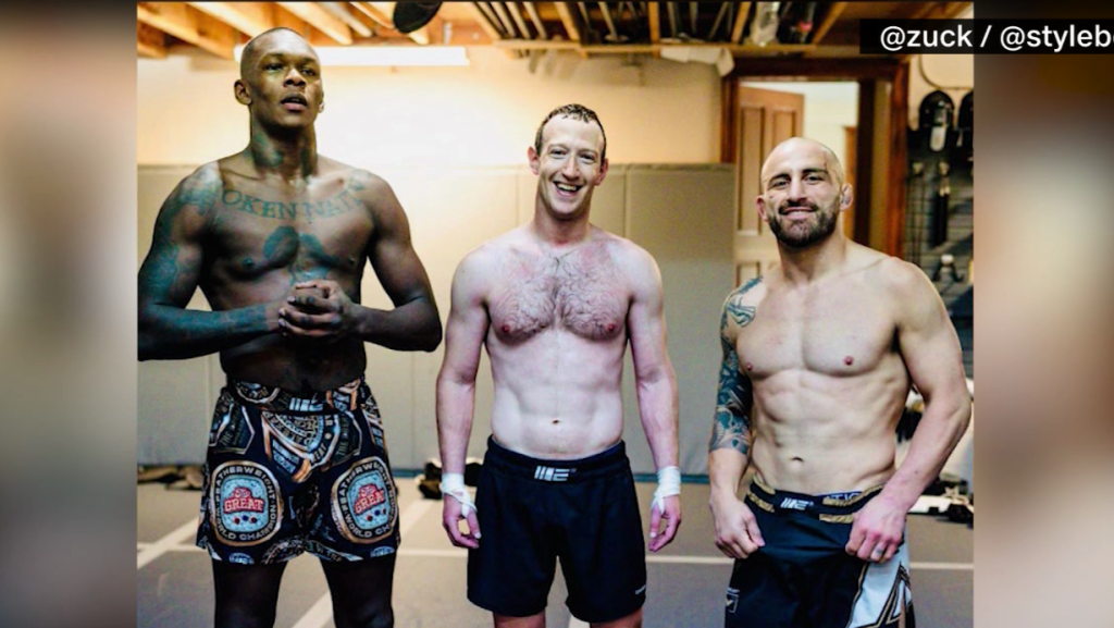 Zuckerberg luce físico de peleador de artes marciales mixtas