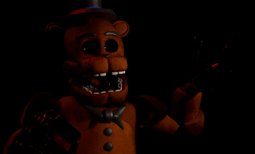 Personaje con forma de oso de Five Nights At Freddy's moviendo sus manos para aterrorizar a todos años antes de que se estrenara su película.- Blog Hola Telcel