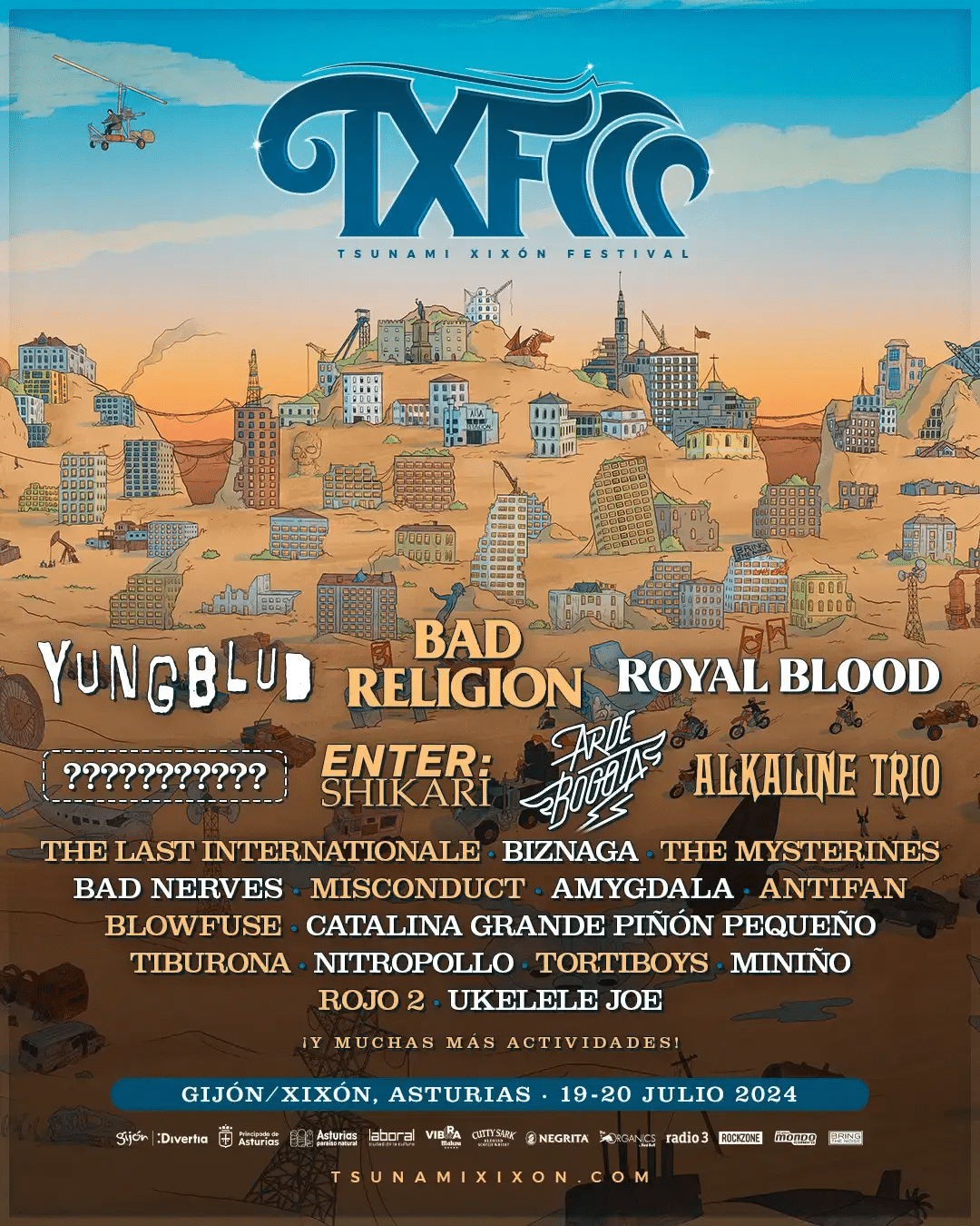 Tsunami Xixón Festival 2024: cartel con Yungblud, Bad Religion y más, entradas y detalles 6 TXF24 CartelBandas 2024 primerascofirmaciones