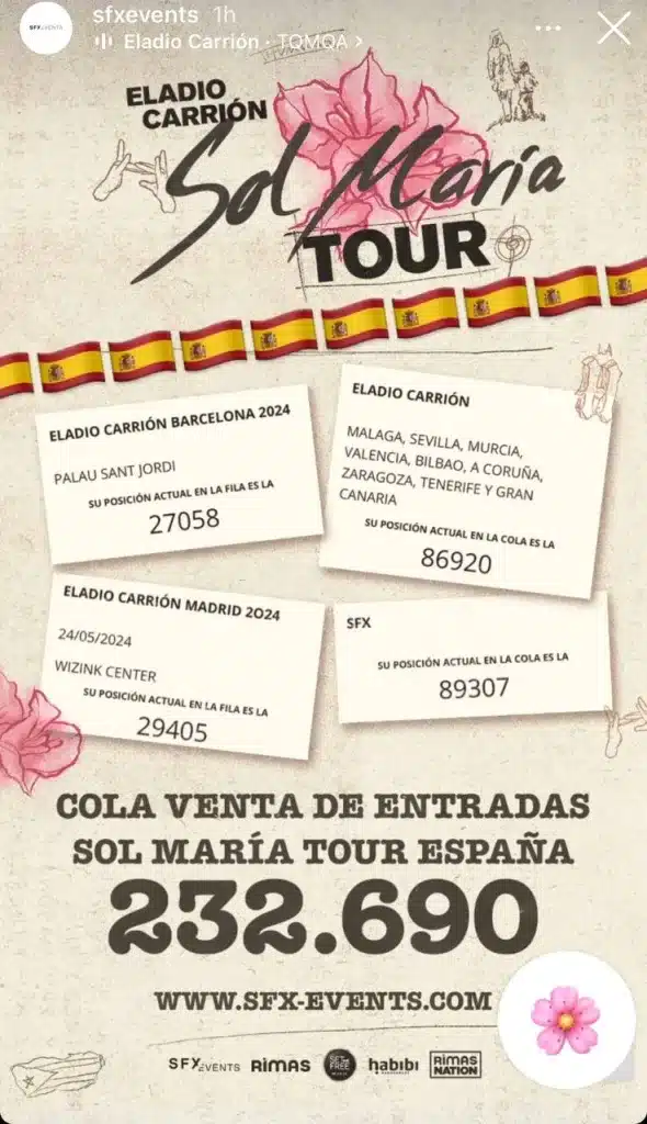 Ahora sí, conciertos de Eladio Carrión en mayo y junio de 2024 en España: fechas, entradas y ciudades 4 eladio instagram