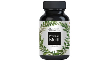 Bote con 180 cápsulas con vitaminas y minerales.