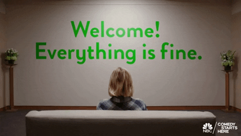 Mensaje de bienvenida que aparece en la serie The Good Place que dice Bienvenido todo está bien.- Blog Hola Telcel