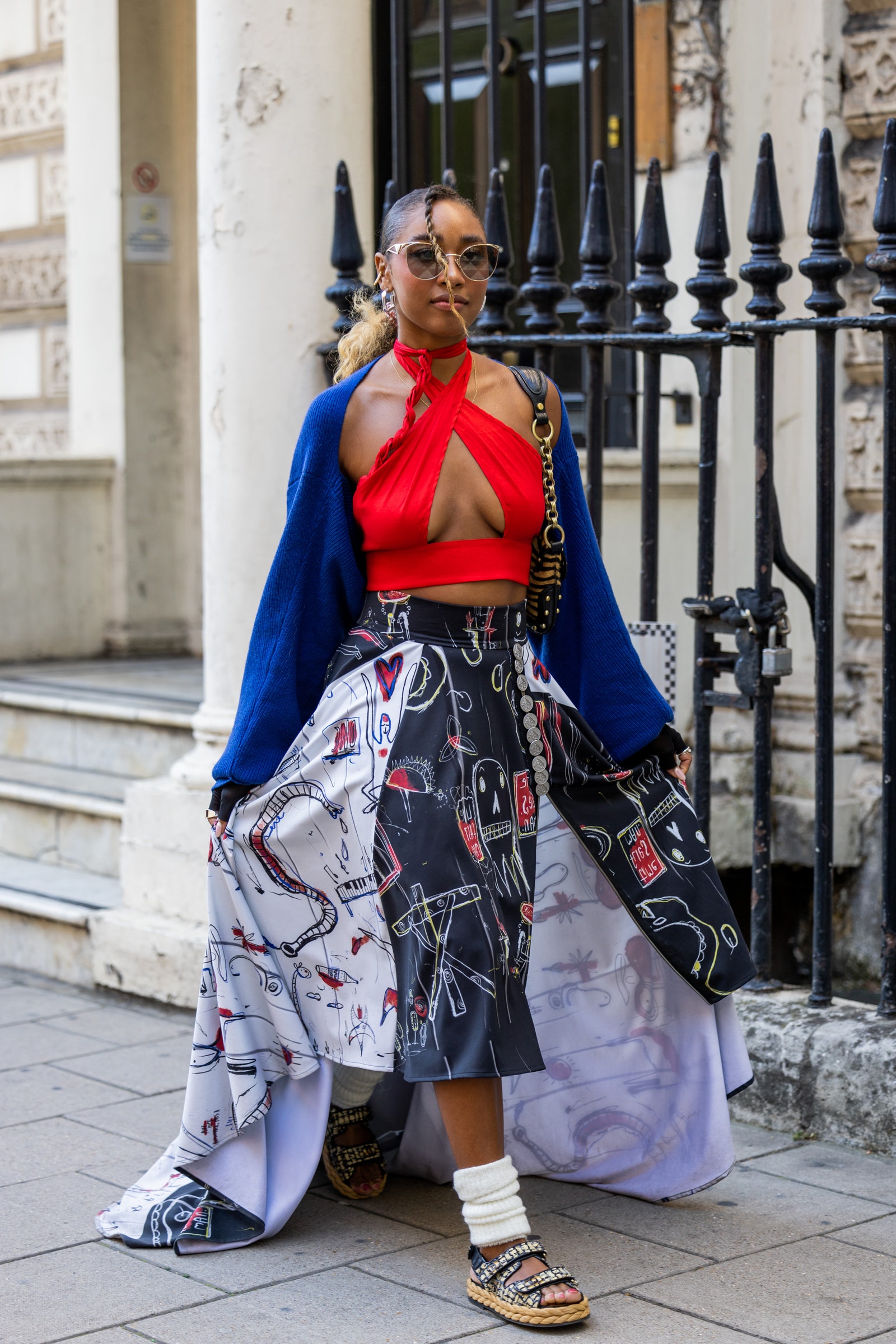 LONDON ENGLAND  SEPTEMBER 17 A guest outside Paul  Joe during London Fashion Week September 2022 on September 17 2022 in...