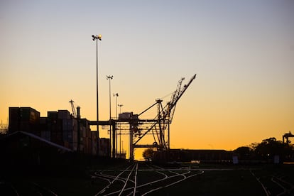 El puerto de la ciudad de Buenos Aires amaneció sin actividad este 9 de mayo.