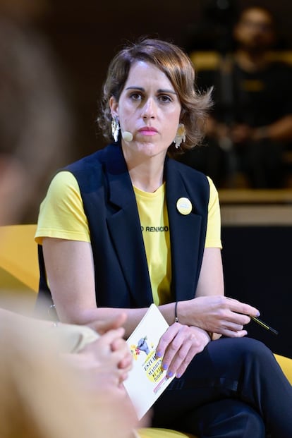 Laura Baena, durante la presentación del estudio 'Sin madres no hay futuro', el 7 de mayo de 2024.