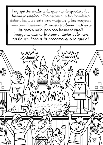 Una página de 'El niño Jesús no odia a los mariquitas', de Don Julio, editado por Fandogamia.