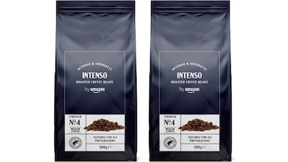 Este café en grano de Amazon es una mezcla intensa procedente de cultivos de comercio justo.