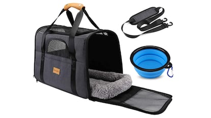 Este tipo de transportín para guardar felinos es ideal para usarse en trayectos o viajes extensos.
