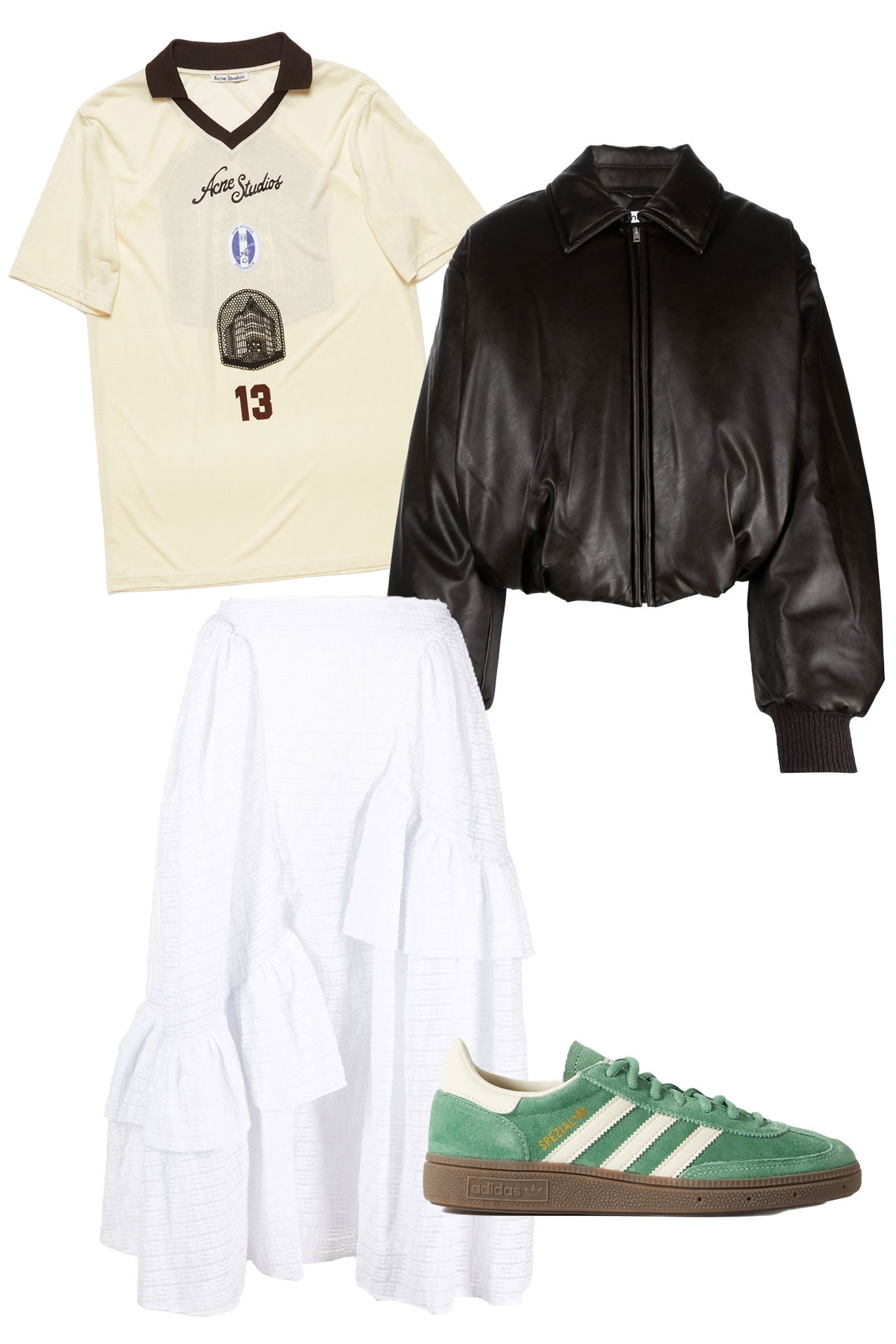 Image may contain Clothing Coat Jacket Footwear Shoe Sneaker Shirt and TShirt