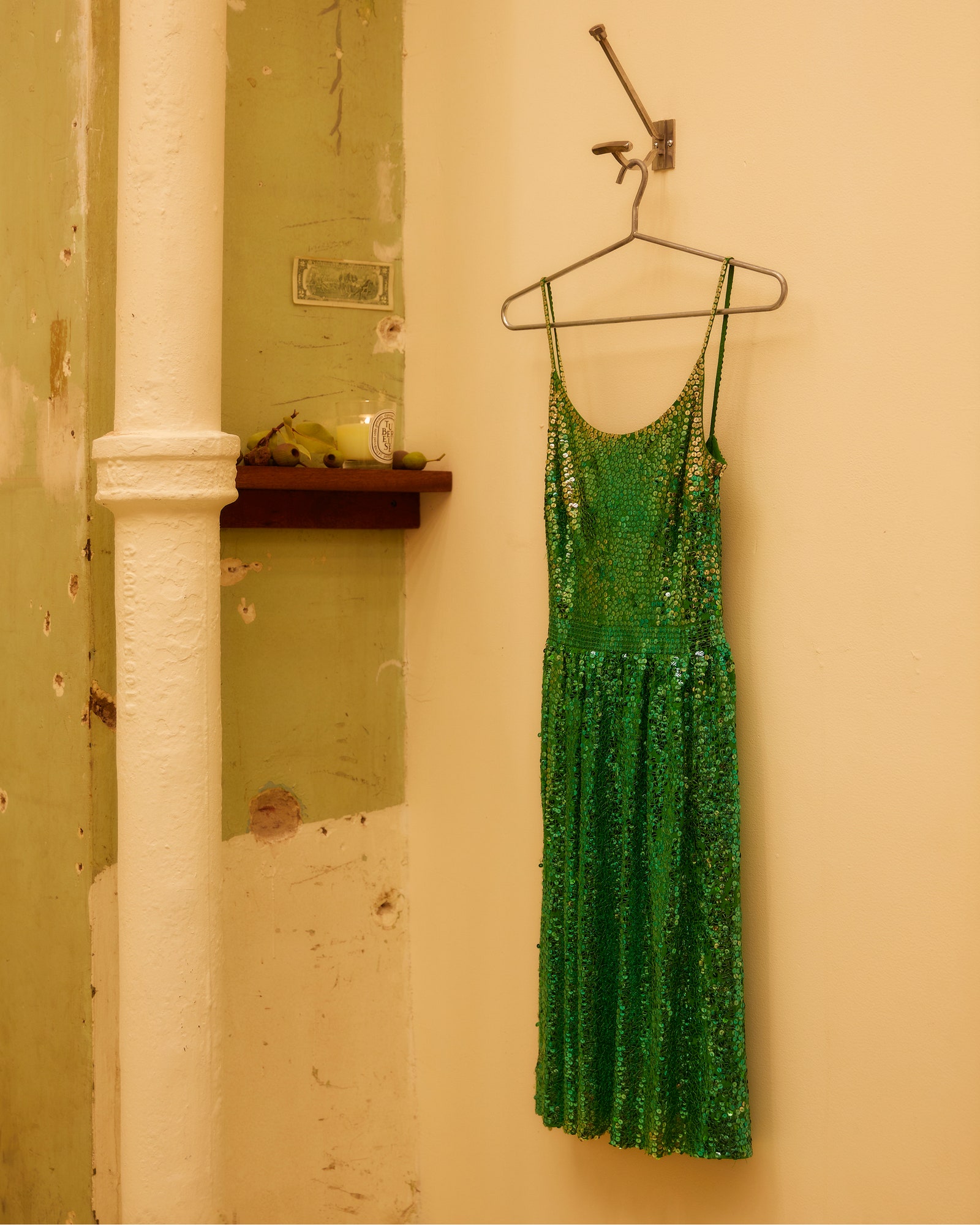 Image may contain Clothing Dress Evening Dress Formal Wear Accessories Gemstone and Jewelry