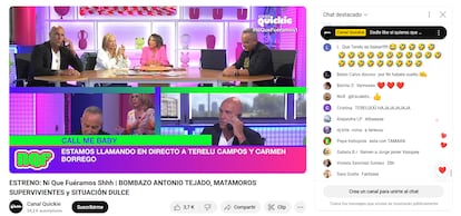 Una captura de la emisión en directo del primer programa de 'Ni que fuéramos' en YouTube.