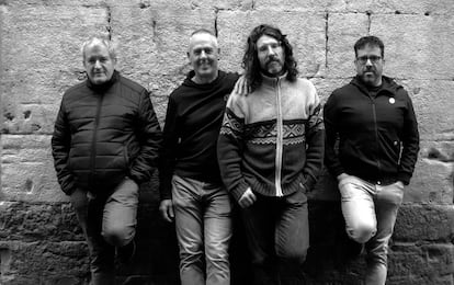 El grupo Konpost (Txerra Bolinada es el segundo por la izquierda) en febrero de 2024.