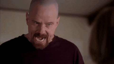 Walter White enojado en una escena de Breaking Bad, diciendo "Yo soy el peligro". ¿Cómo crees que peleará en MultiVersus?.- Blog Hola Telcel