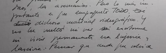 Extracto del manuscrito original.