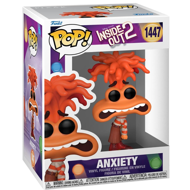 Funko Pop! Disney: Inside out 2 - Anxiety - Figura de Vinilo Coleccionable - Idea de Regalo- Mercancia Oficial - Juguetes para Niños y Adultos - Movies Fans - Muñeco para Coleccionistas y Exposición