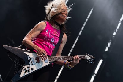 Un momento del concierto de L7.