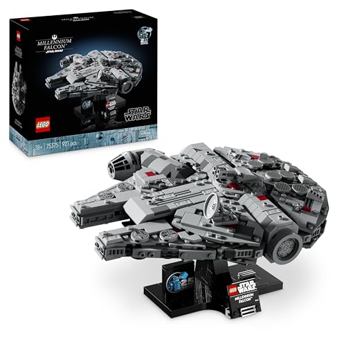 LEGO Star Wars: Una Nueva Esperanza Halcón Milenario Maqueta para Addultos de Nave Estelar Coleccionable del 25 Aniversario, Decoración Hogar y Oficina, Regalo para Hombres, Mujeres y Fans 75375