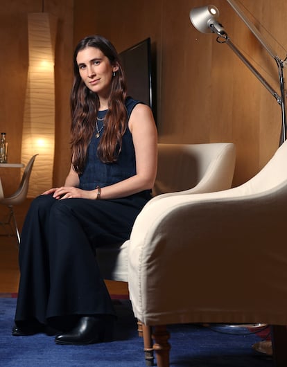 Katherine Rundell, en un hotel de Madrid, el pasado 13 de junio. 