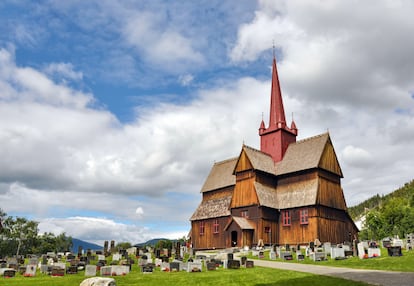 La iglesia de madera de Ringebu (Noruega).