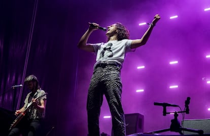 Un momento del concierto del grupo Arde Bogotá, en el Azkena Rock Festival.
