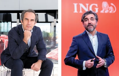 Alfonso Tolcheff, responsable de banca corporativa y de inversión de ING, e Ignacio Juliá, CEO de ING en España y Portugal./ Pablo Monge
