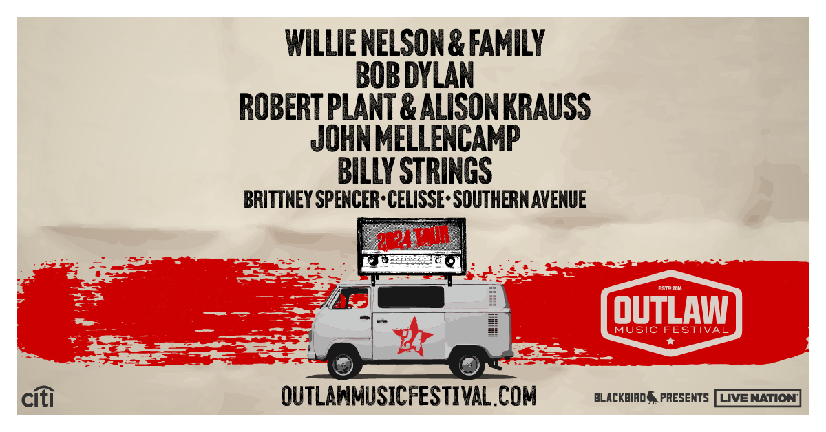 WILLIE NELSON: LA MALA SALUD LE APEA TEMPORALMENTE DEL OUTLAW MUSIC FESTIVAL The 2024 Outlaw Music Festival Tour Legendary Lineup Unveiled - Live Nation Entertainment
