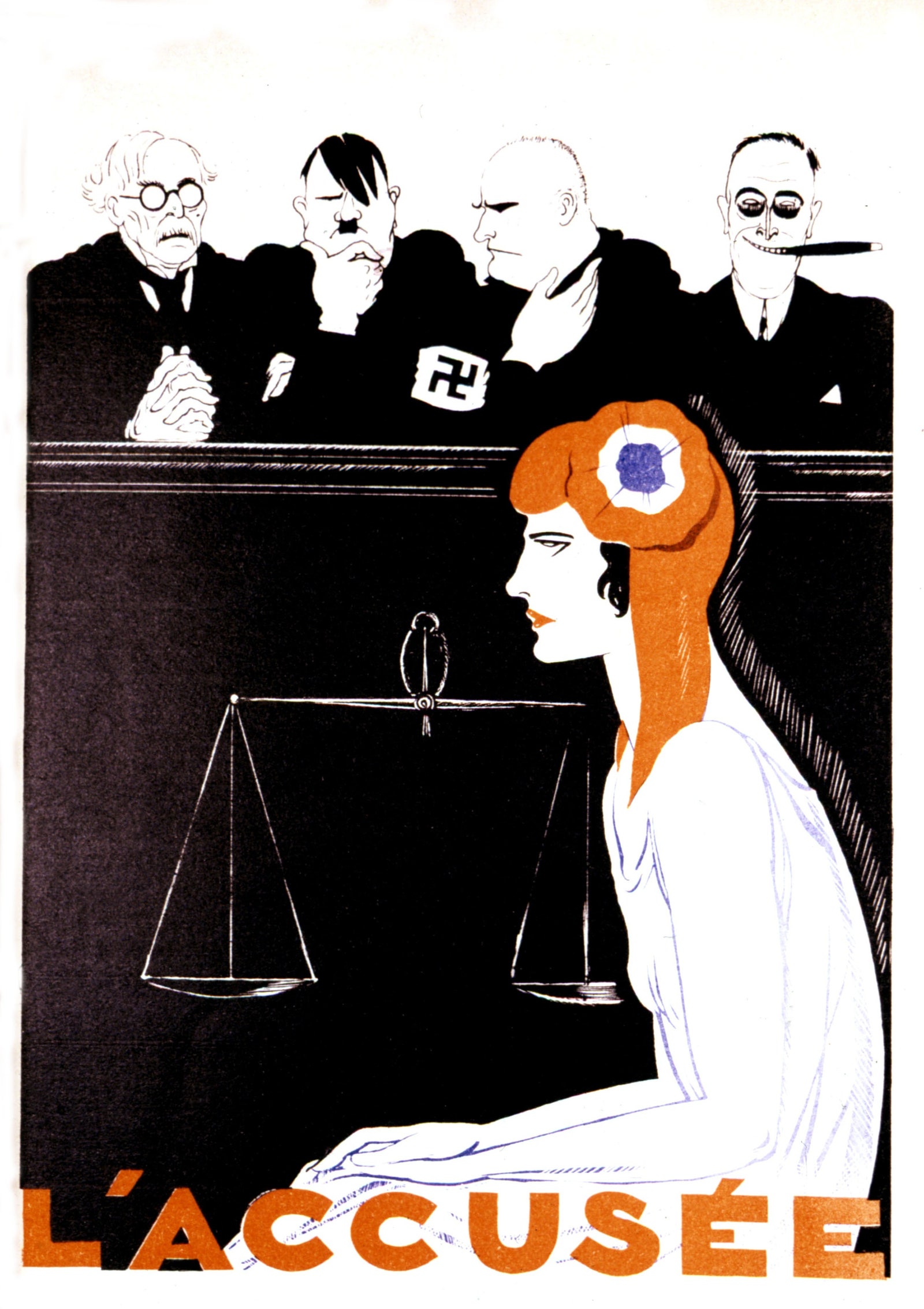 Portada de Tmoin de 1934 en la que Paul Iribe retrató a Gabrielle Chanel como Marianne.