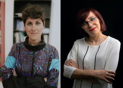 La ilustradora Sandra Carmona (izquierda) y la abogada Ángeles Blanco. Ambas fotos, proporcionadas por las entrevistadas