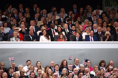Keir Starmer, en tercera fila, asiste a los actos por el Jubileo de la Reina de Inglaterra el 4 de junio de 2022.