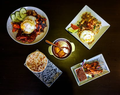 Selección de platos del restaurante Malaysia.