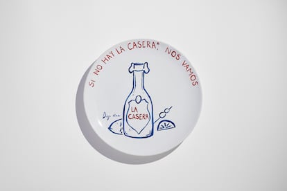Plato diseñado por el artista Diego Nine con motivo del 75º aniversario de La Casera.