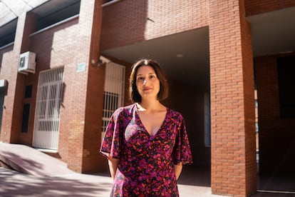 Cristina Domínguez, de 32 años, en la sede de la Fundación Tomillo. 