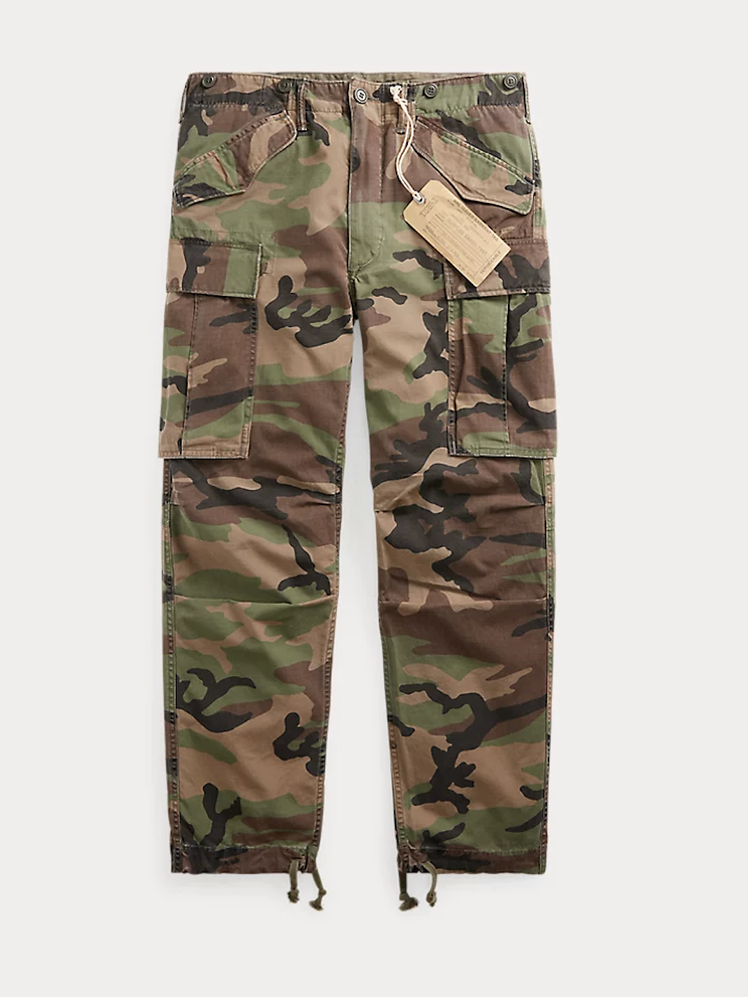 Pantalón cargo de ripstop de camuflaje 