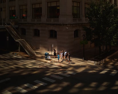 Foto tomada en Hubbard St., Chicago, 2017. 

