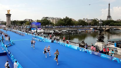 Imagen de la prueba masculina de triatlón. 