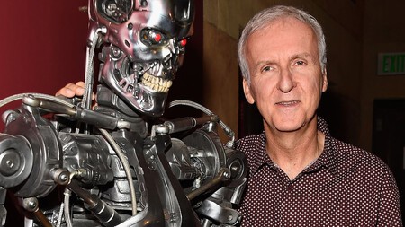 James Cameron con el Terminator