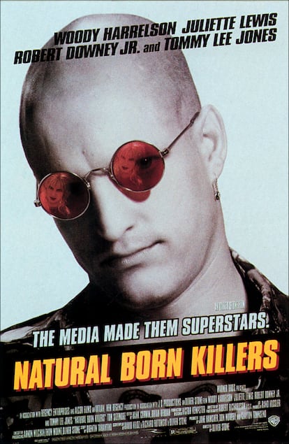 Póster original de 'Asesinos natos', dirigida por Oliver Stone.