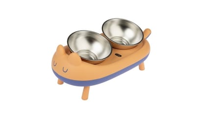 Comedero doble para mascotas.