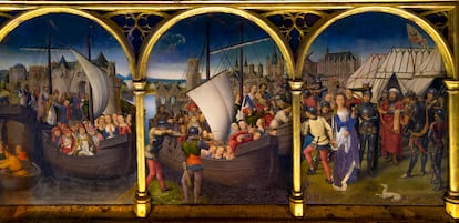Una de las obras de Hans Memling expuestas en el Museo Sint-Janshospitaal.