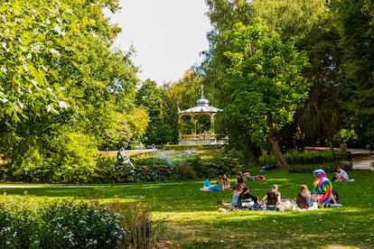 El Koningin Astridpark, uno de los parques más concurridos de Brujas.