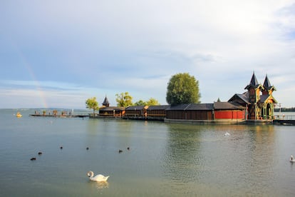 La llamada "isla spa", en Keszthely, cuyos inicios datan de 1880.