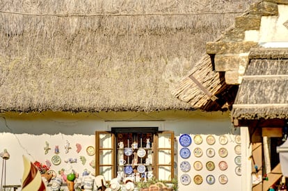 Detalle de una de las bonitas casas en el pueblo de Tihany.