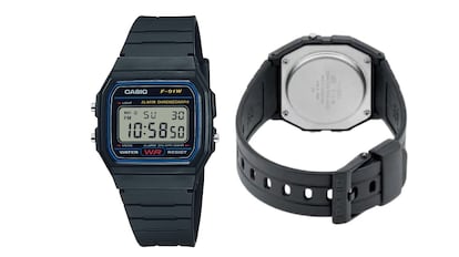 Este modelo de reloj vintage dispone de tan solo tres botones para manejar todas sus funciones.