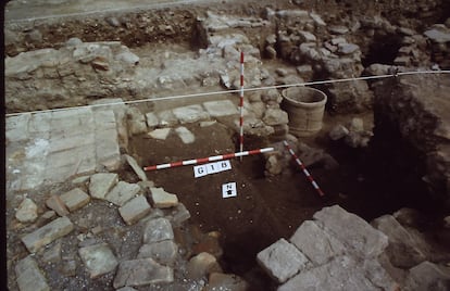 Vestigio del Castil de Genoveses, en una foto cedida por los investigadores.