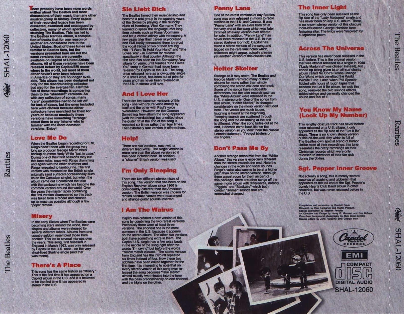 Las Galletas de Maria: The Beatles - Rarities (US version) (1980 UK)